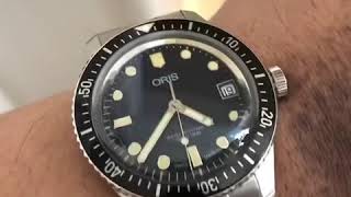 Quick Video of my Oris Divers SixtyFive 36mm on my 16 cm wrist [upl. by Timmons]