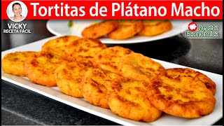 TORTITAS DE PLATANO MACHO  Vicky Receta Facil [upl. by Mose264]