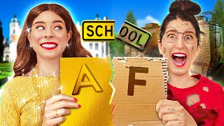 NEW 123GO CRAZY SCHOOL HACKS FOR RICH vs POOR STUDENTS  Funny Situations [upl. by Vincenta]