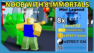 Noob With Full Team of Immortal Pets in Roblox Ninja Legends [upl. by Helaina545]