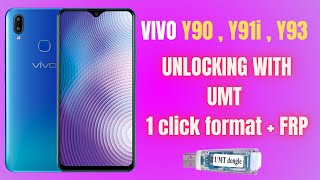 vivo y90 y91iy93 unlock with umt  1 click format frp [upl. by Aiela]