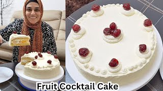 Eid Series Ep 3  NO OVEN Fruit Cocktail Cake  apki Eid ko aur meetha bana dega ye cake🎂🍰 [upl. by Atworth]