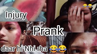 Injury Prank On my Family 😭😂 Harshi Khajuria [upl. by Nosimaj]