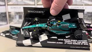 Minichamps 143 scale 2023 Formula 1 models at Trax Motorsports Marketing [upl. by Haral558]