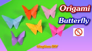 วิธีพับผีเสื้อกระดาษง่ายๆไม่ใช้กาว  How to make a paper butterfly without glue [upl. by Way]