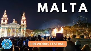 Malta Fireworks Festival 2024 Floriana [upl. by Labotsirhc]