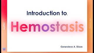 Introduction to Hemostasis [upl. by Mallin404]