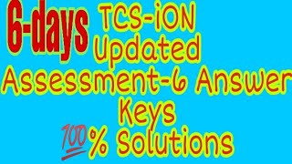 TCSiON Career Edge digital learning hub Updated Assessment6 Answer Keys Knockdown the Lockdown [upl. by Aneloc]