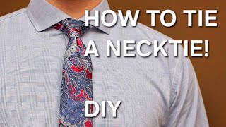 How to tie a necktie DIY  howtotieatie necktie tutorial tie diycrafts diycraft englishvideo [upl. by Yraunaj]