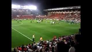 Bristol City vs Bristol rovers 2013  Police horses charge the pitch [upl. by Arras]