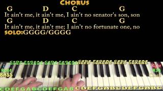 Fortunate Son CCR Piano Cover Lesson with ChordsLyrics [upl. by Charteris]