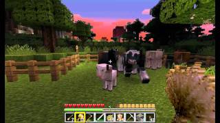 Feeding the cows in Minecraft [upl. by Emylee621]