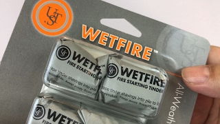 Ultimate Survival Technologies WetFire Emergency Tinder fire starter Tube of 8 Cubes review [upl. by Ochs]