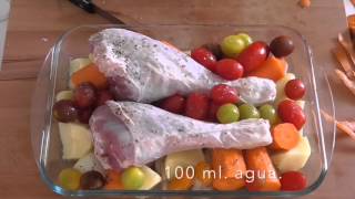 Muslo de pavo al horno con verduras [upl. by Rycca118]