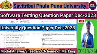 Software Testing University Question Paper Dec2023 ST Que Paper Software Testing ST [upl. by Rakabuba282]