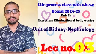 Lec no03 LIFE PROCESS UNIT IV EXCRETION Ultrafiltration and Haemodialysis [upl. by Beauvais864]