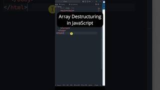 Array destructuring in JavaScript shorts javascript howto coding [upl. by Otnicaj]