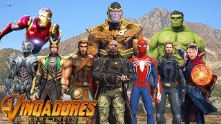 OS VINGADORES  GUERRA INFINITA  INCRÍVEL  GTA 5 Mods [upl. by Mauri]