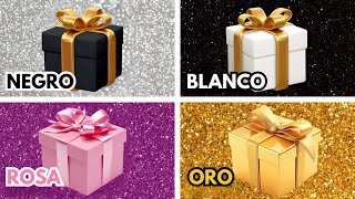 Elige 1 Regalo de 4 🎁🌈🖤🤍👑 ¡Desafío de 4 Cajas de Regalo  Choose Your Gift [upl. by Alane]