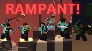 Using every variety of weapons in RAMPANT  Roblox [upl. by Conan]