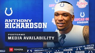 Anthony Richardson Postgame Press Conference  Week 7 vs Miami [upl. by Enirehs]