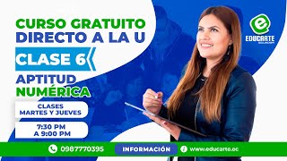 🔴 Curso Gratuito  📕 Admisión 2024  🏫 Ingreso a la Universidad  📚 Clase 6  🧠 Aptitud Numérica [upl. by Dorcea298]