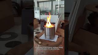 Indoor tabletop mini smokeless fire pit portable wood burning wood pellets stove [upl. by Zumstein705]