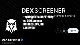 Top Crypto Gainers Today on DEXScreener – BRIDGEBLOCK RB LANDWOLF [upl. by Assirroc]