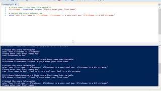 30 Storing user input into variables with PowerShell Windows Server 2016 powershell windows [upl. by Starlin825]