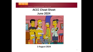 ACCC Cheat Sheet  June 2024 [upl. by Odranoel]