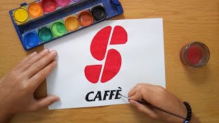 Come disegnare il logo di ESSE CAFFÈ [upl. by Alleoj973]