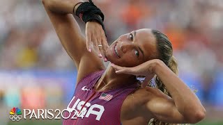 USAs Anna Halls strong 200m gives her lead into final half of Heptathlon at Worlds  NBC Sports [upl. by Vinaya822]