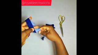 Fastest way to make a bow  Velvet ribbon [upl. by Nitsug]