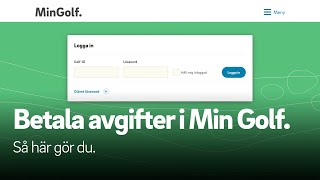 Så betalar du avgifter i Min Golf [upl. by Buchanan]