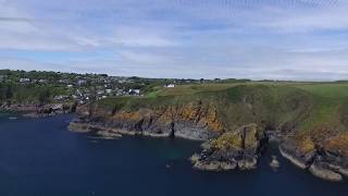 Church Cove to Cadgwith Cove Cornwall via a DJI P3ADV drone [upl. by Danby372]