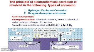 Hydrogen evolution and Oxygen Absorption Mechanism of wet corrosionElectrochemical Corrosion [upl. by Azil]