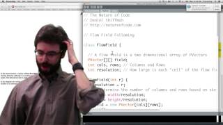 64 Steering Behaviors Flow FIeld Following  The Nature of Code [upl. by Gareri]