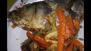 HOW TO COOK STEAM FISH WITH VEGETABLES [upl. by Naitsabas]