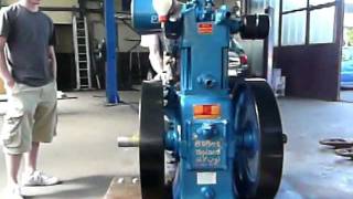 Huge Listeroid Slow Speed Diesel Engine second start [upl. by Curtis]