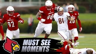 Louisville Sheldon Rankins Rumbles for Touchdown  ACC Must See Moment [upl. by Yelyab]