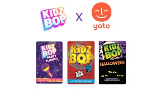 Reviewing Kidz bop Party playlist The first Kidz bop album amp Halloween Yoto audio cards [upl. by Nnahgem]