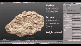 TIP  Modeling Stones with the Displace Modifier [upl. by Llednik]