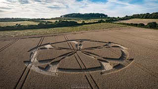 Badbury Rings Crop Circle  19 July 2024  Iron Age Hillfort Dorset UK  Crop Circles From The Air [upl. by Sande163]