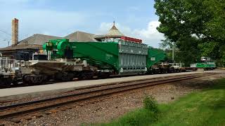 Schnabel Car with Transformer at Kirkwood MO 7118 [upl. by Cyler]