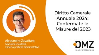 Diritto Camerale Annuale 2024 Confermate le Misure del 2023 [upl. by Assener]