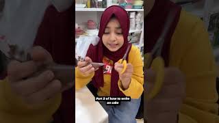 How to write on cake  cake par name kaise likhe  cake baking recipes  easy recipes  toy cake [upl. by Granville]