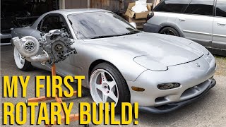 Building my First Rotary Engine Turbo 13B for my Mazda FD RX7 [upl. by Annahsal]