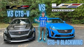 TAKING DELIVERY OF A CT5V BLACKWING VS CTSV Sedan Carbon Edition [upl. by Alexio]