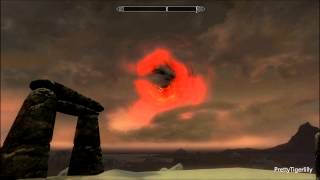 SkyrimDawnguard Testing Bloodcursed and Sunhallowed arrows on the Sun with Auriels Bow [upl. by Oidualc]