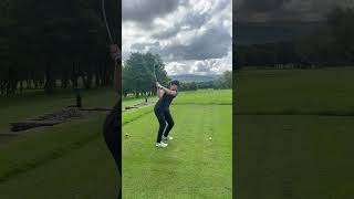 Sara letting her driver fly 😎⛳️ golfswing golfcoach skipton ilkley [upl. by Thad]